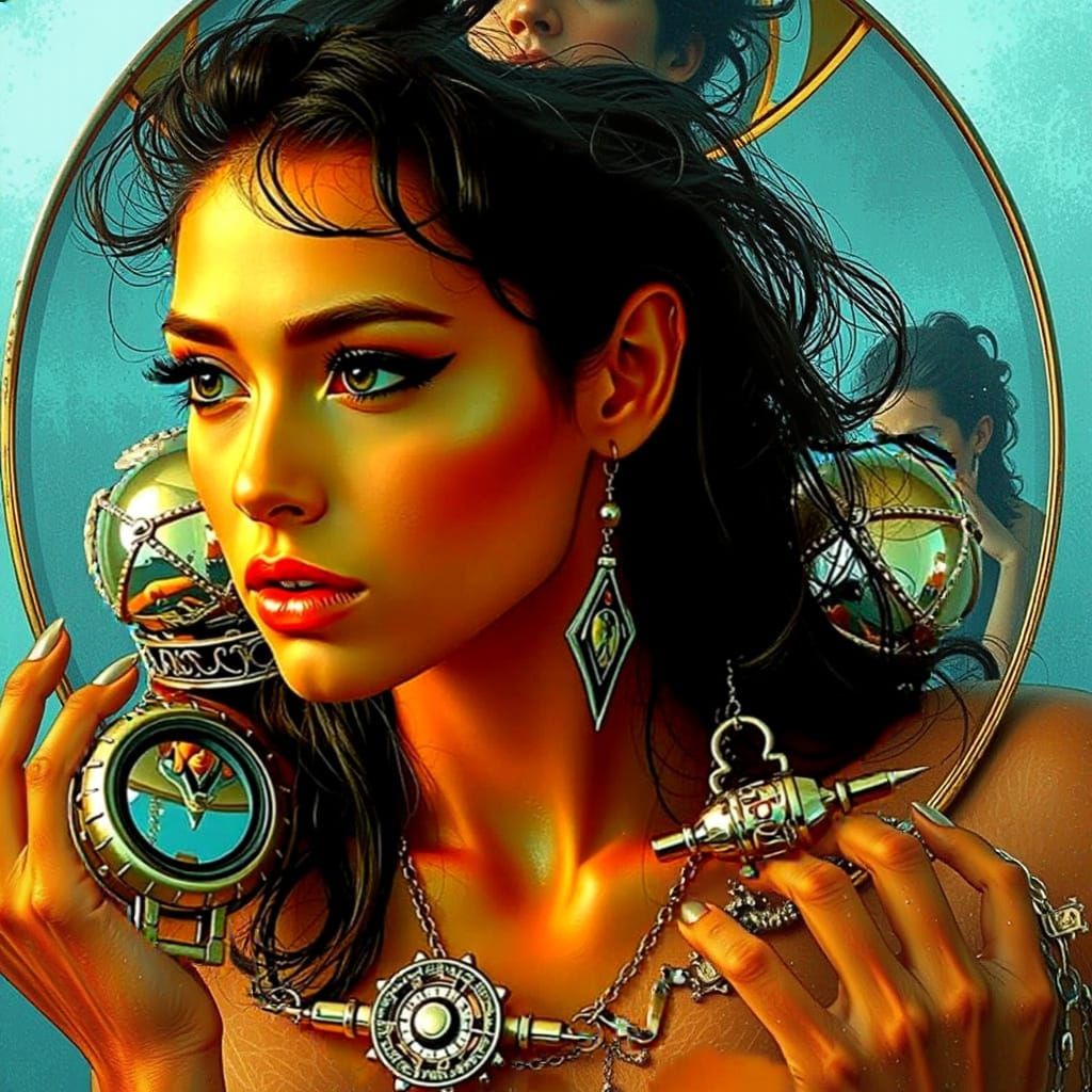 Infinite Reflections: A Hyperrealistic Paradox in Futurism S...