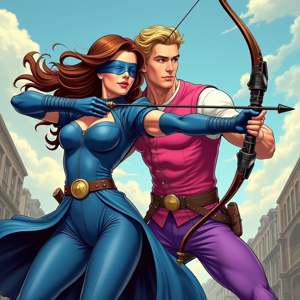 Blindfolded Beauty Takes Aim with Dashing Prince in Dynamic ...