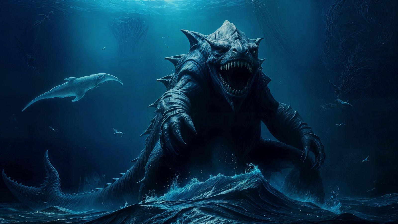 Giant Leviathan Monster of the Deep