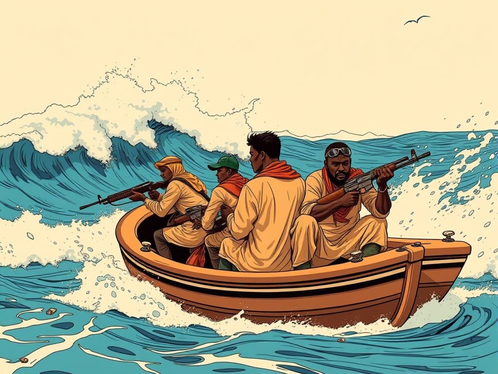 Fierce Warriors Ride Motor-Boat Through Turbulent Waters