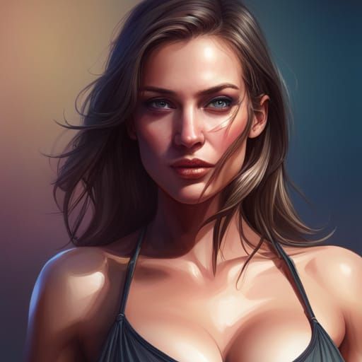 Hyperdetailed Portrait of a Bikini Model on Artstation