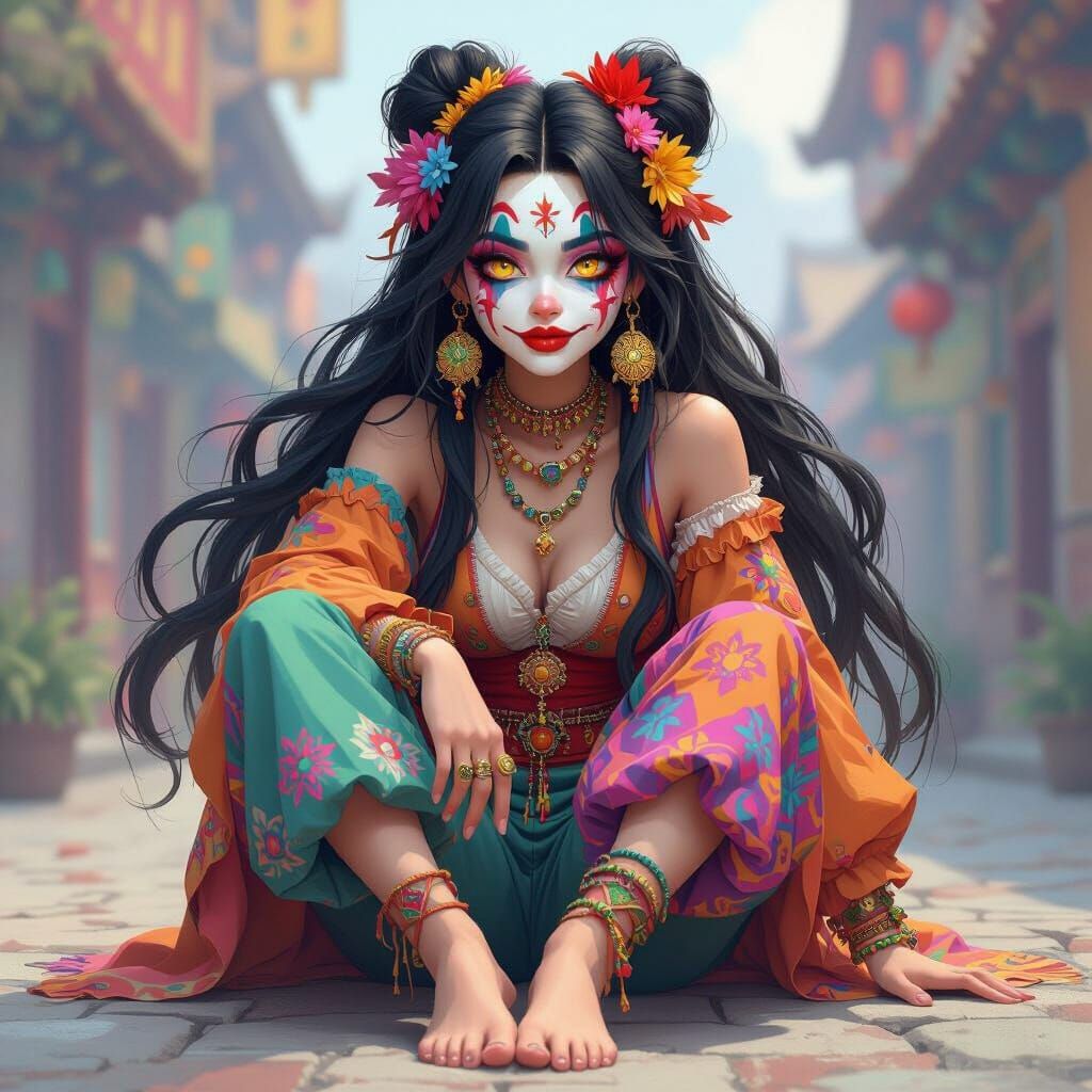 Chola Clown in 3D Anime Art Style