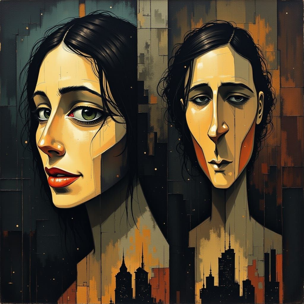 Abstract Shadows and Silhouettes in Minimalist Style