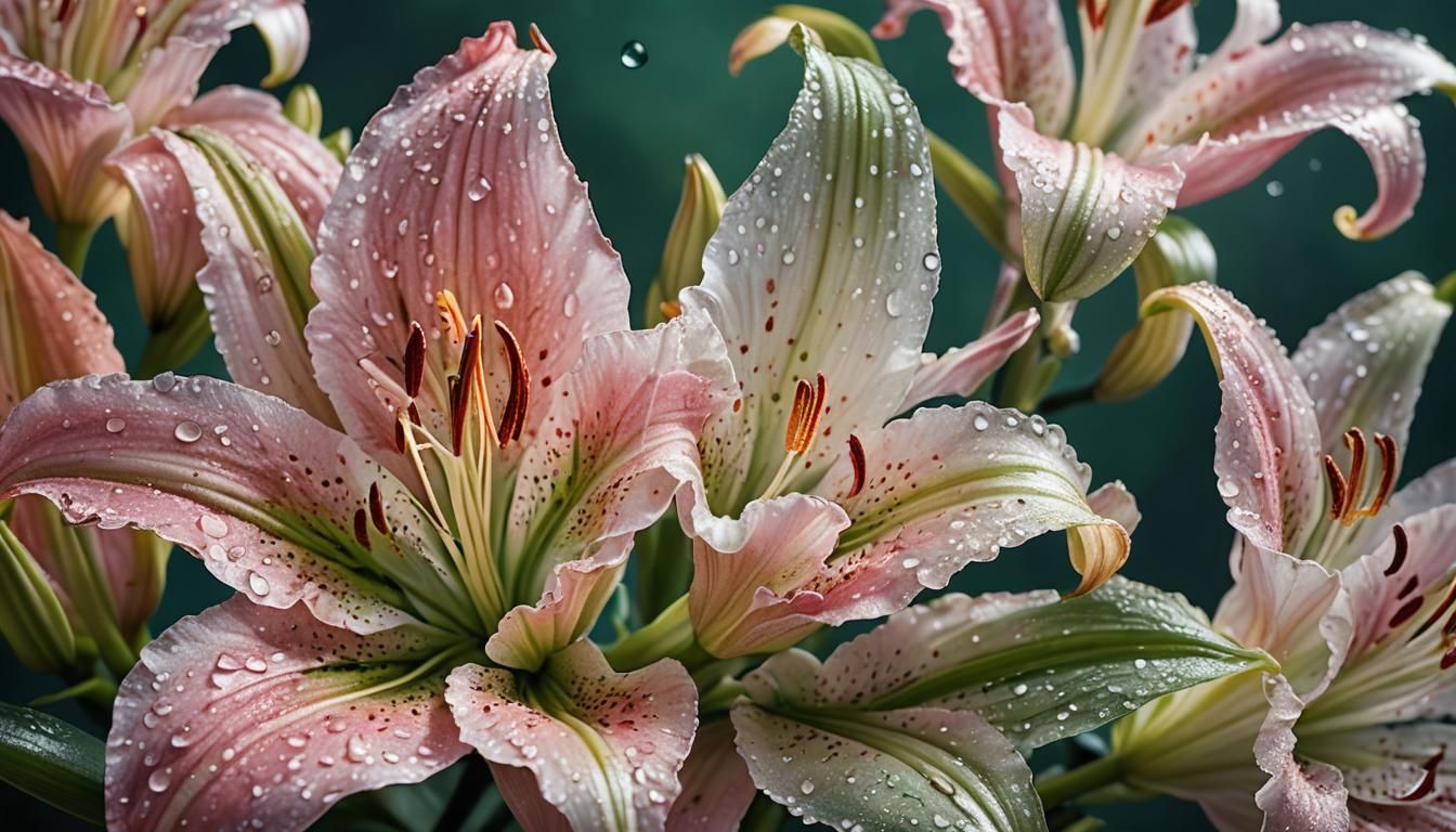 Stargazer Lily Macro in Morning Light