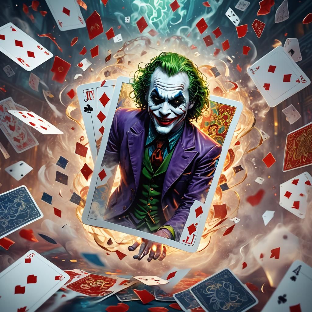 The Joker Card in a Dreamlike Fantasy Art
