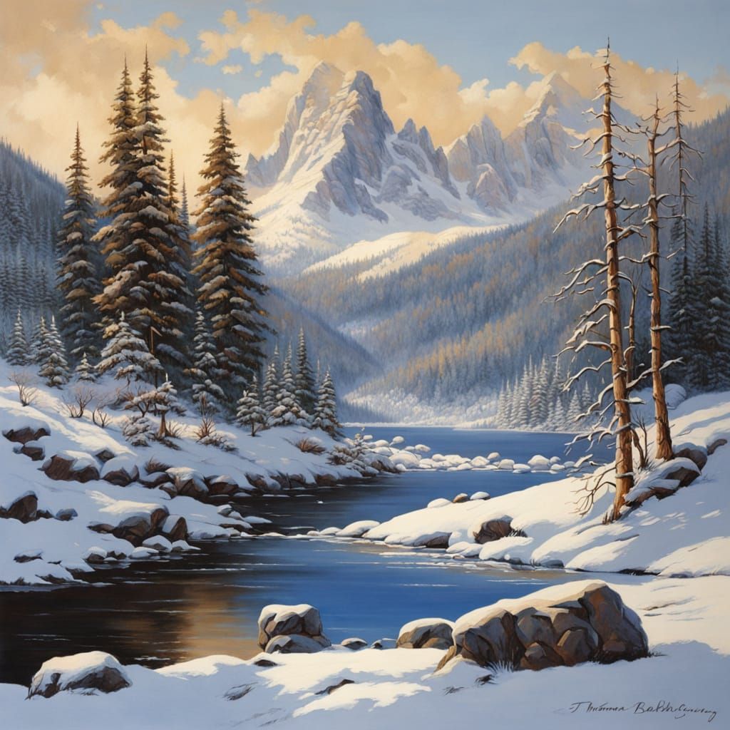 Winter Wilderness in Breathtaking High-Contrast Style