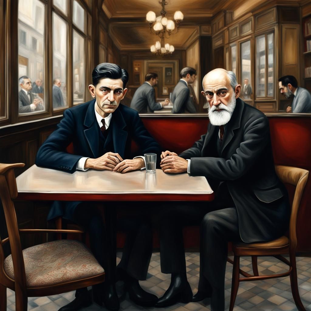 Kafka and Freud in Vienna: A Hyperrealistic Portrait