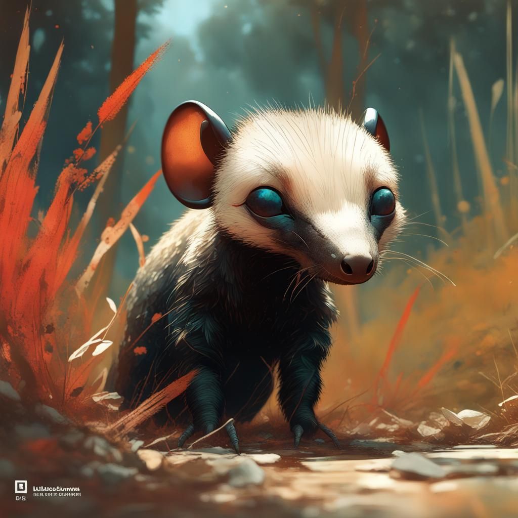 Opulent Baby Anteater Friendship in Detailed Fantasy Art