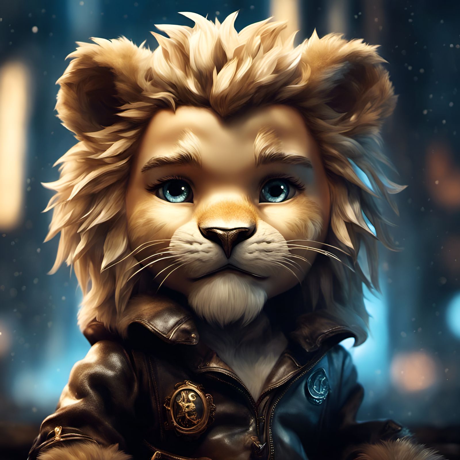 Chibi Lion as Leonardo DiCaprio in 3D