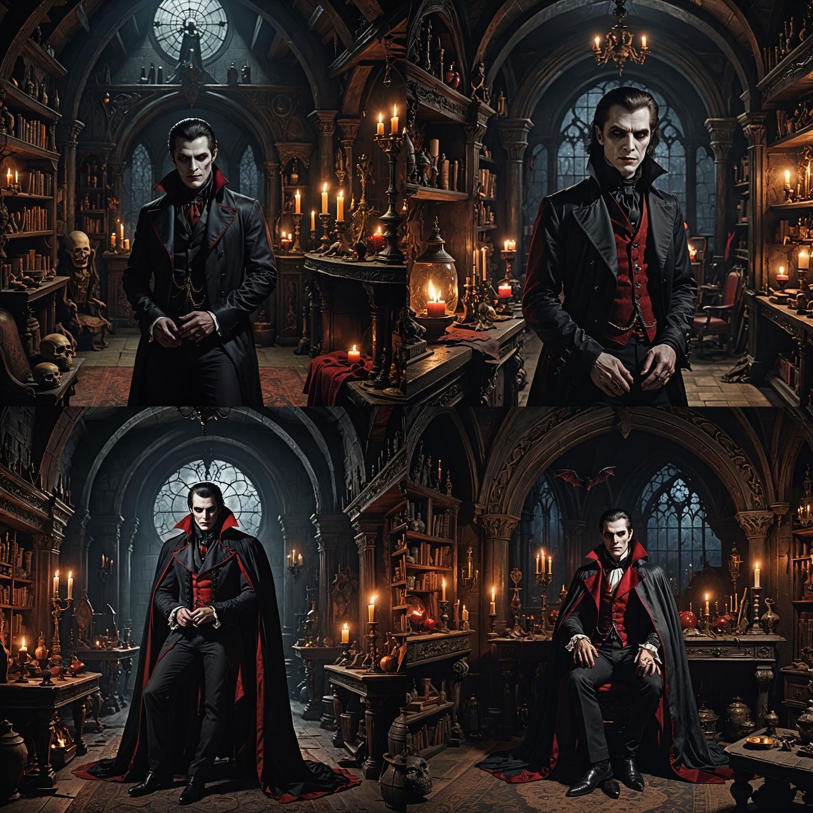 a vampire in his lair