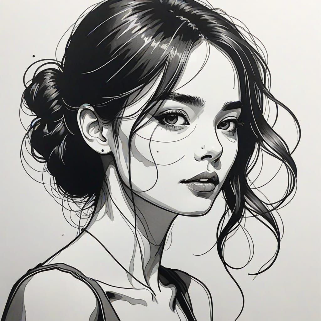 Single Line Drawing Of A Person