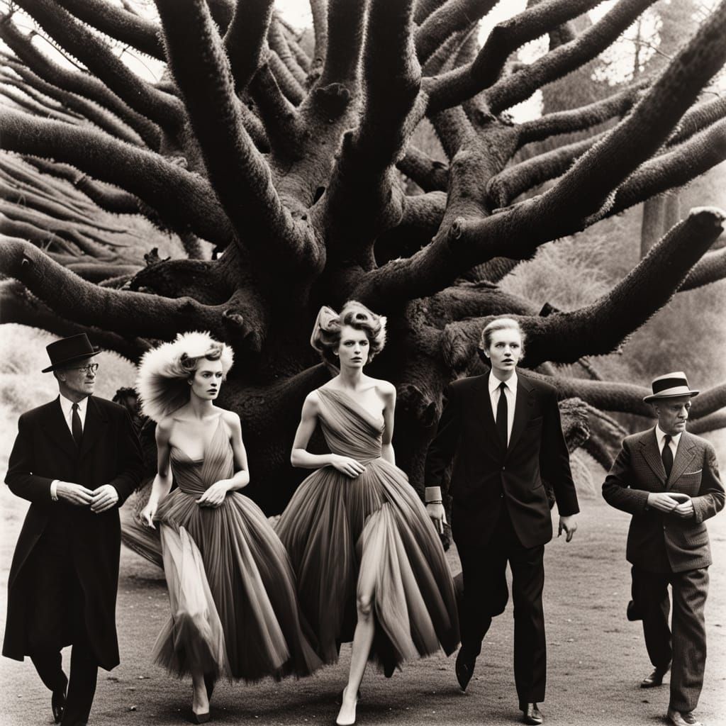 Whimsical Forest Musician with Rainbow Feathered Mohawk