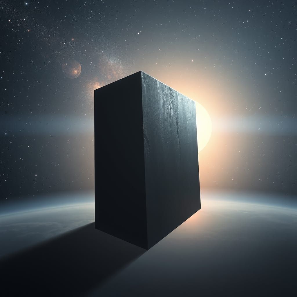 Monolith in Space: 2001 Style 3D Anime Art