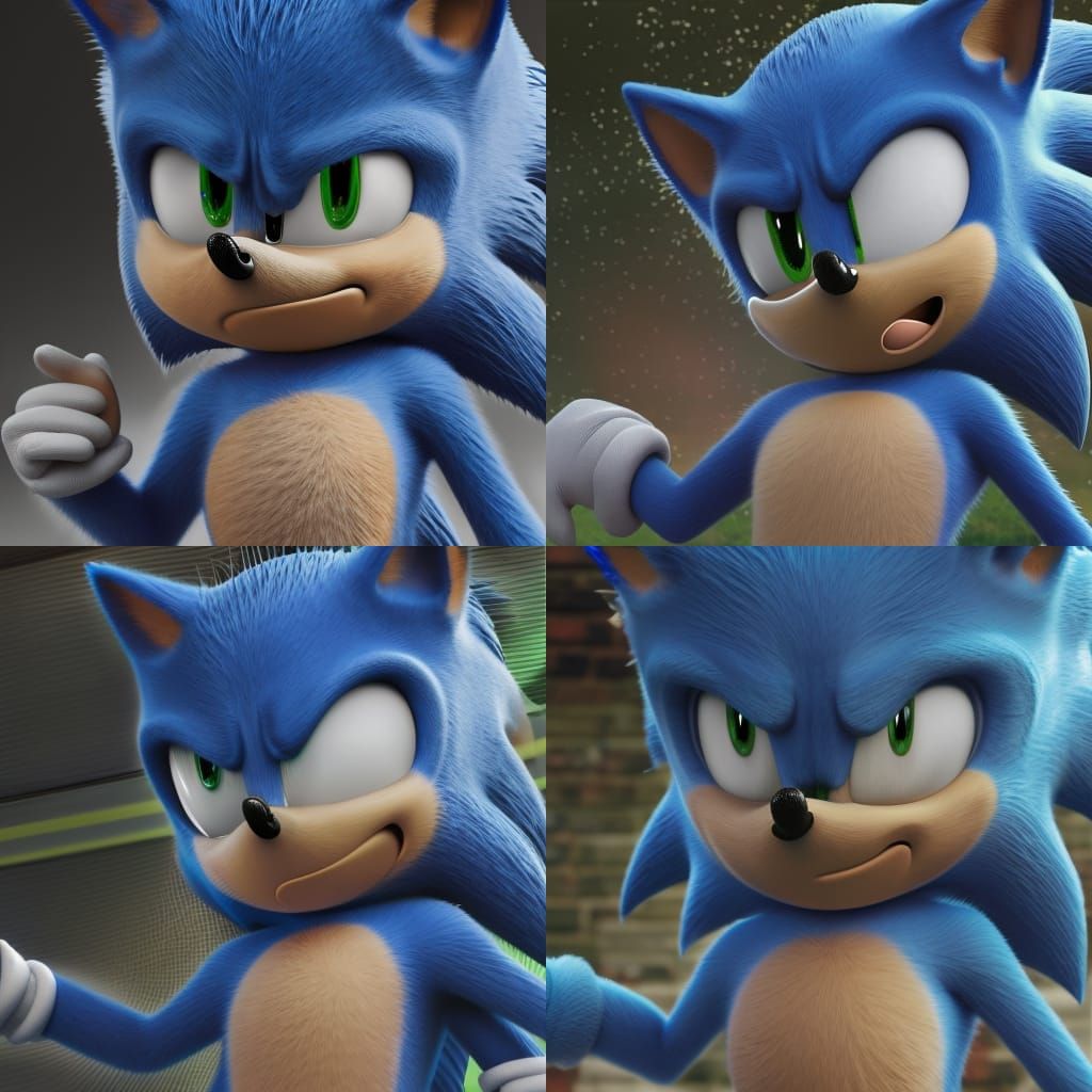 AI Generated Image of Sonic the Hedgehog