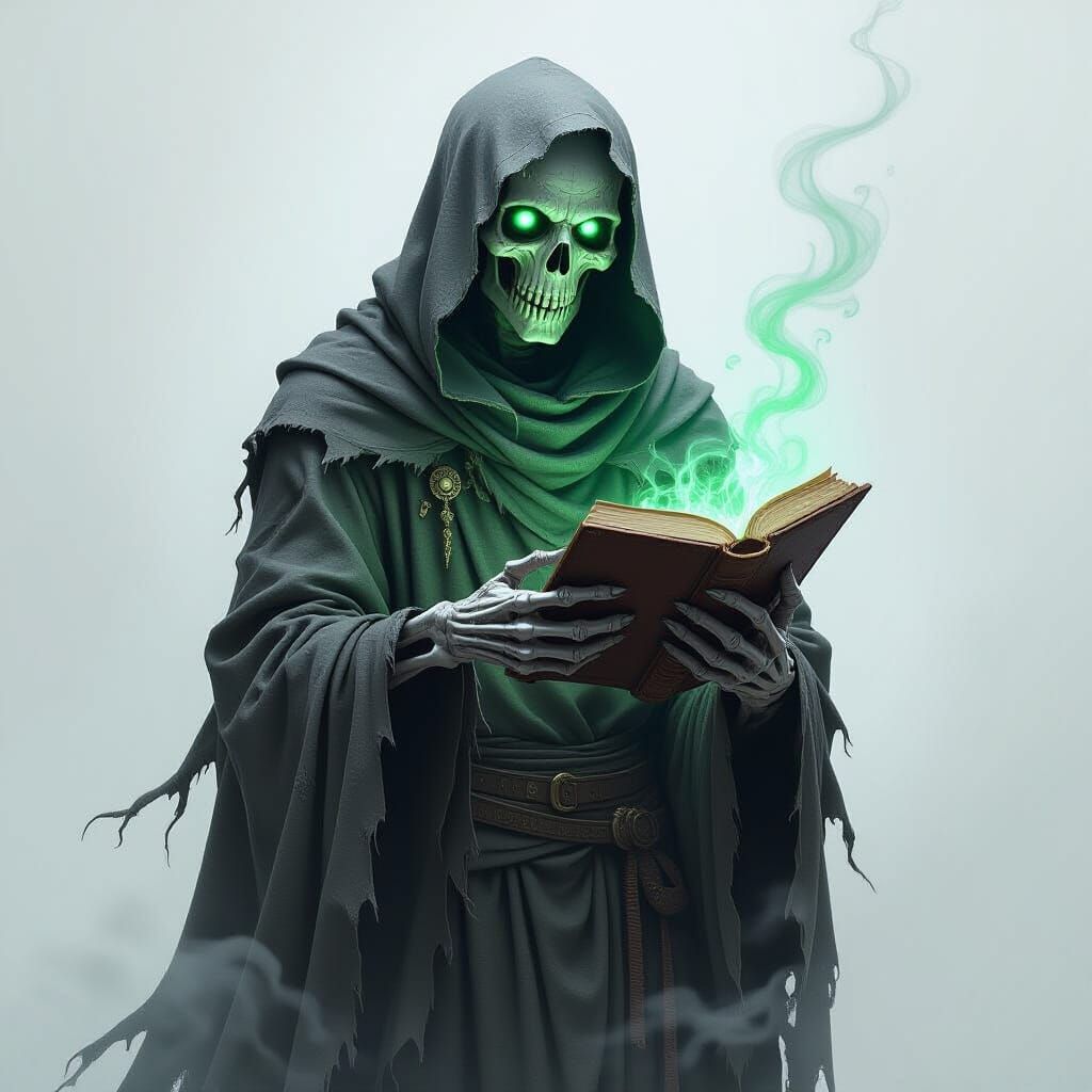 Ethereal Grave Initiate with Necrotic Green Light