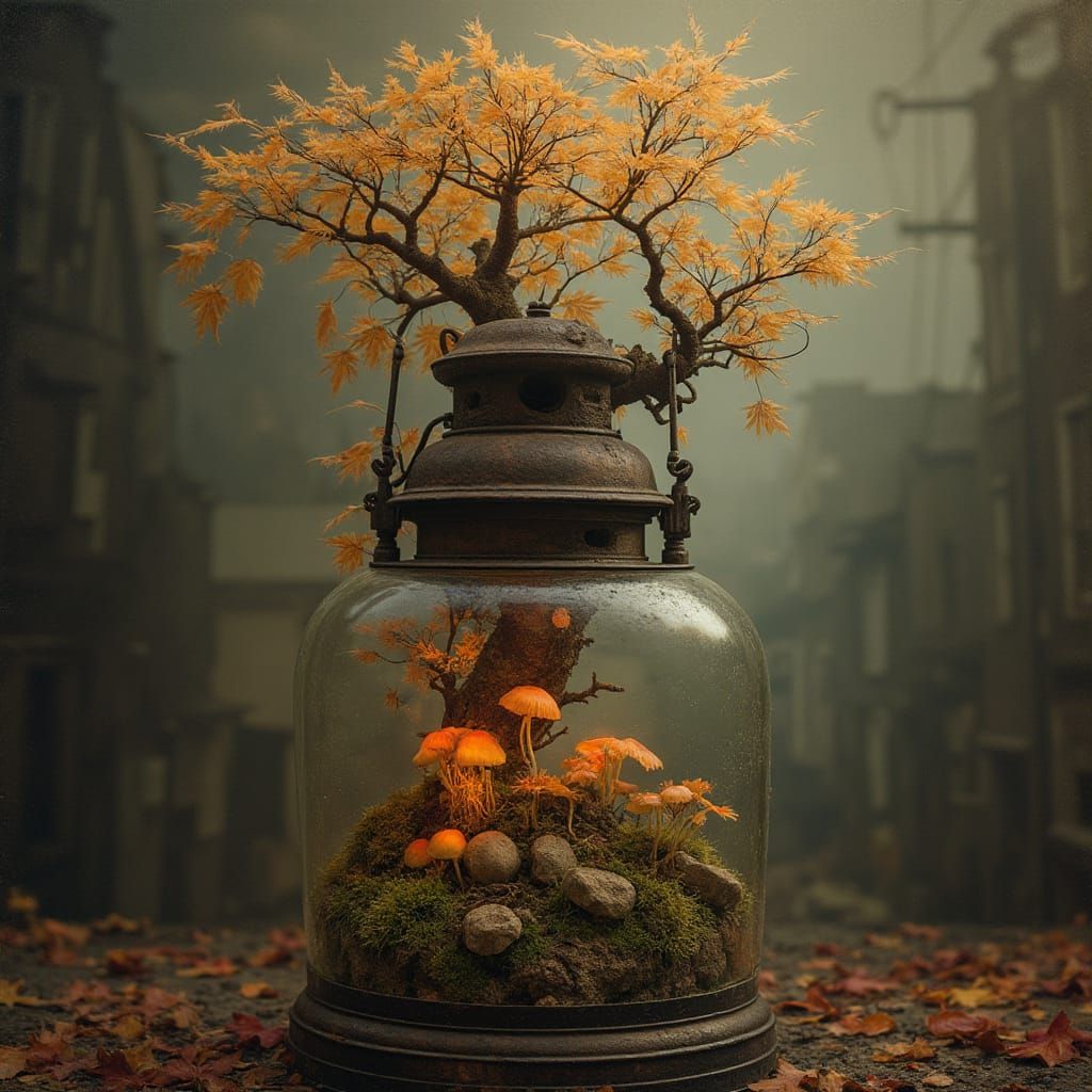 Cosmic Dread Portrait in Analog Horror Style