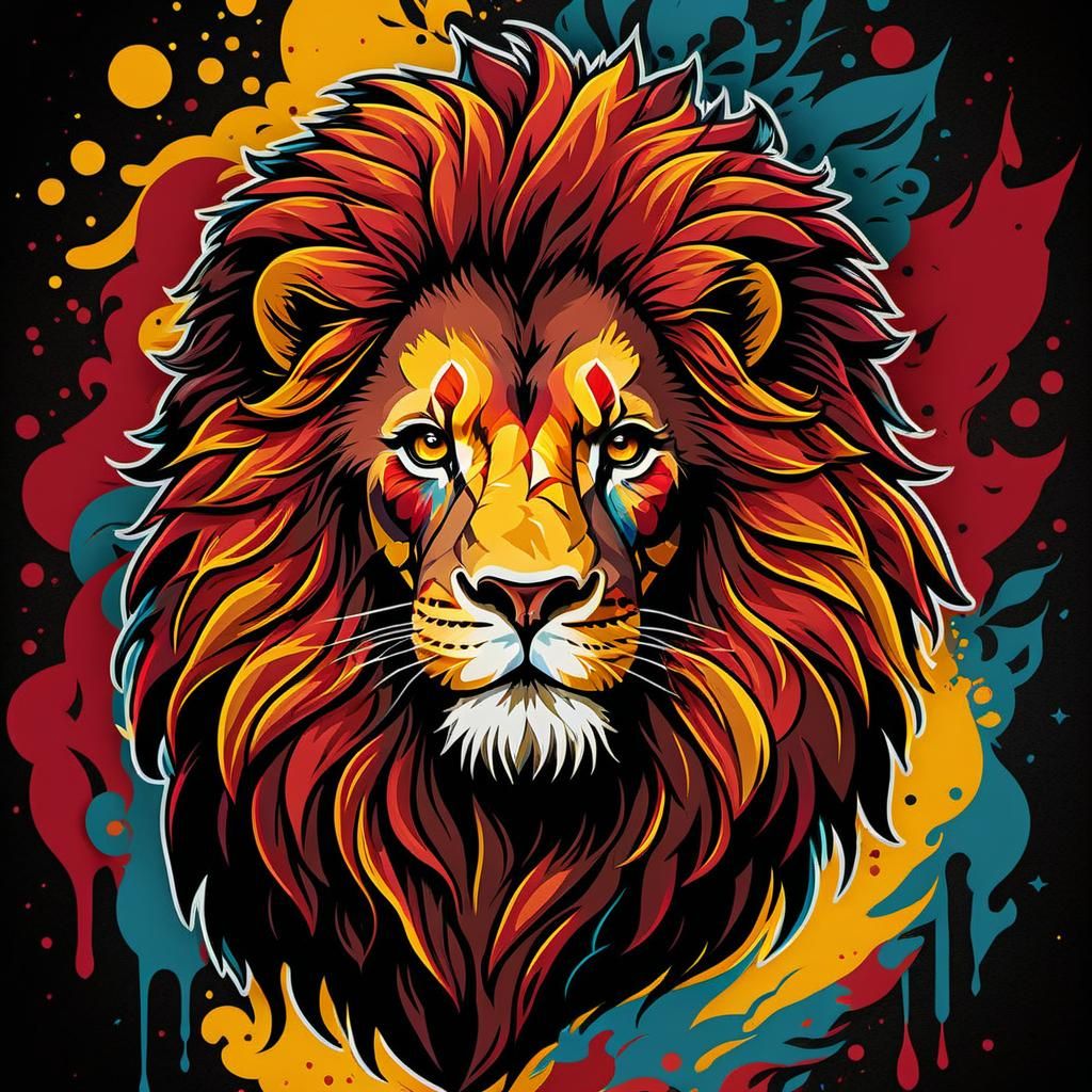 Gryffindor Lion: Detailed Vector Art Sticker