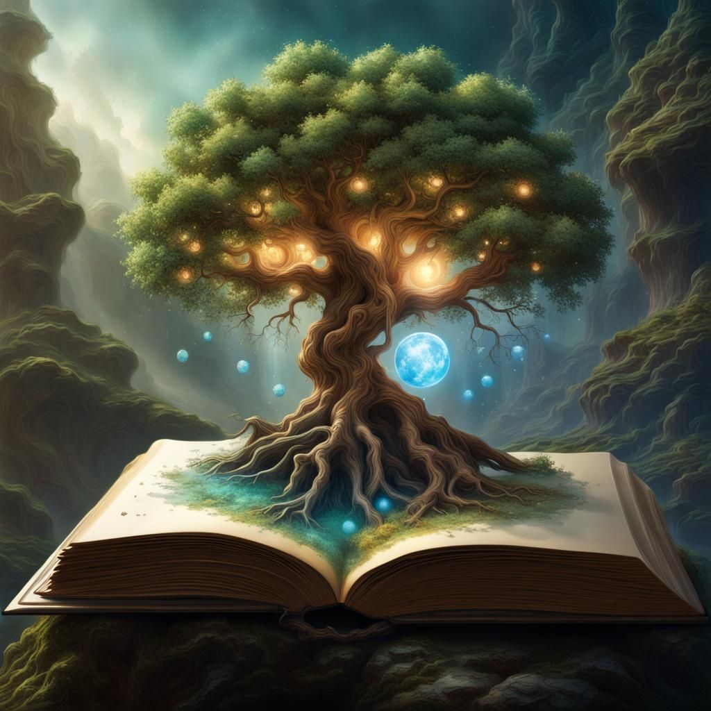 Sci-Fi Tree of Life Digital Illustration