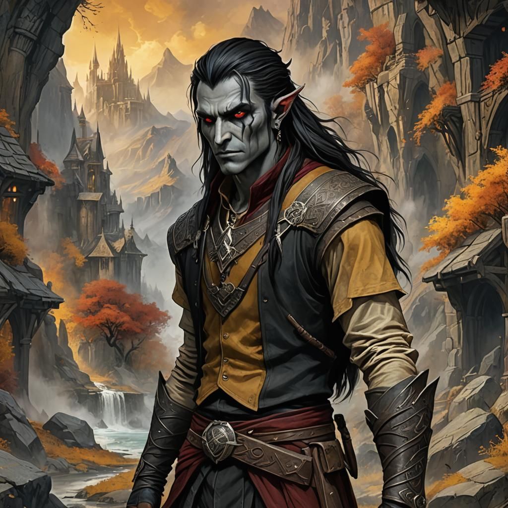 A Dunmer rogue from The Elder Scrolls