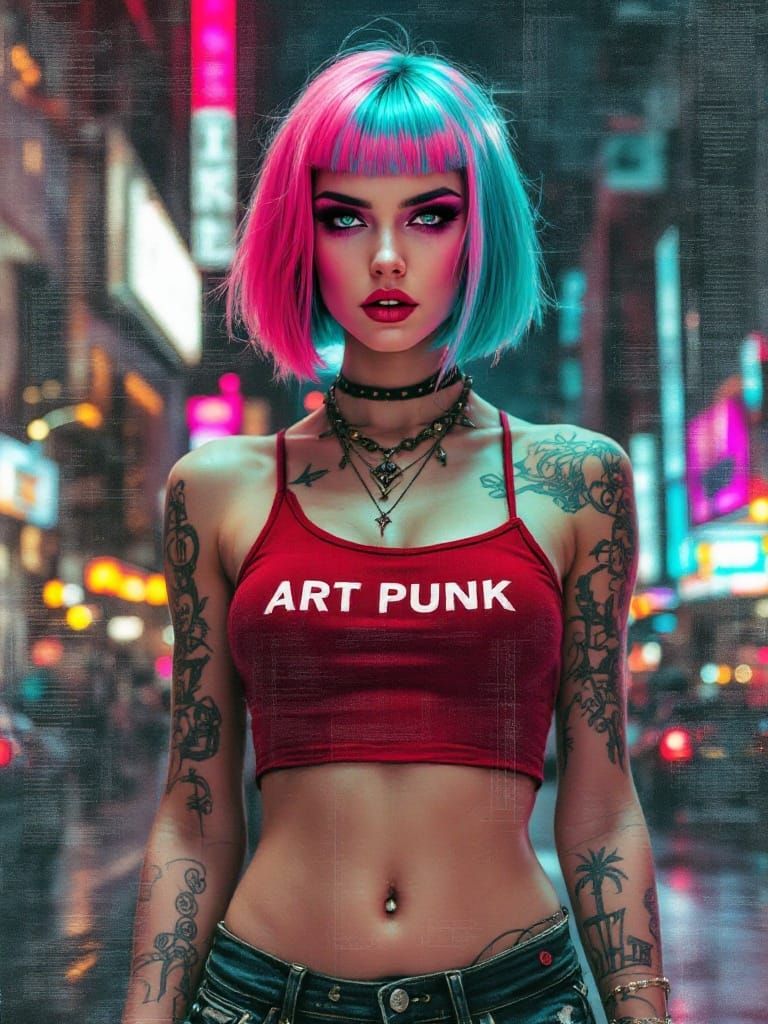 Cyberpunk Goddess of Art Rebellion