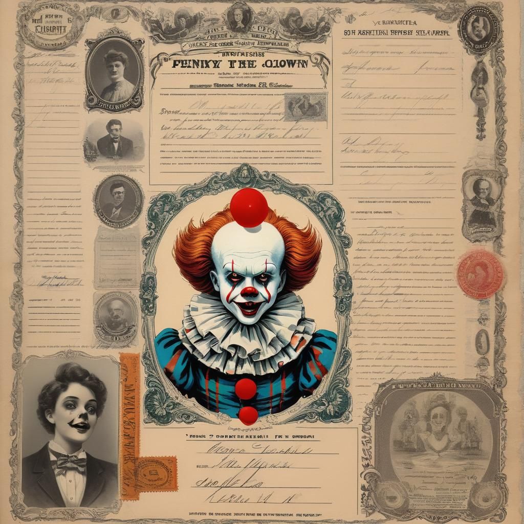 Victorian Identity Papers for Pennywise the Clown
