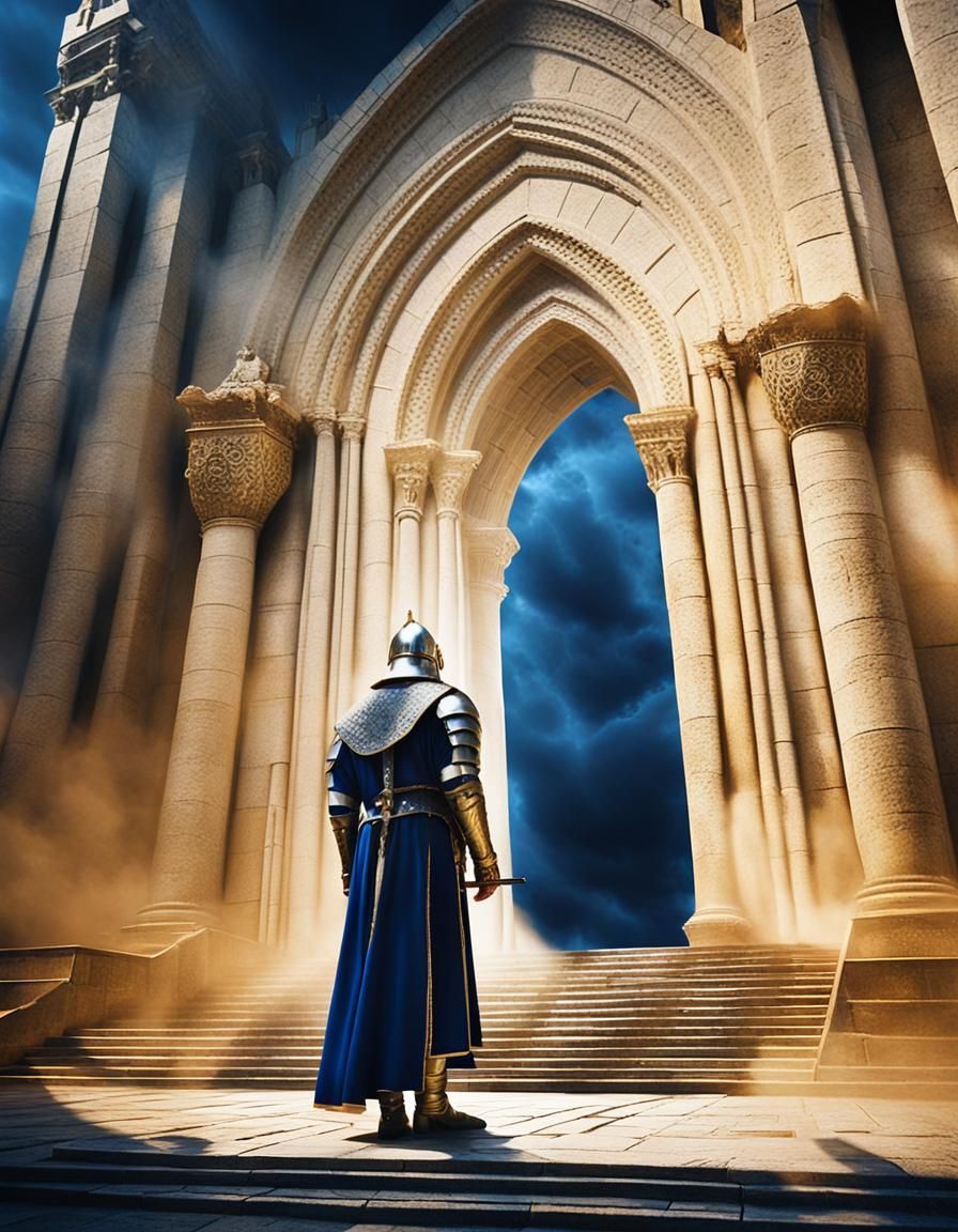 Knights Templar at Solomon's Temple: Surrealist Close-Up