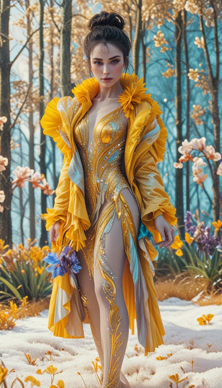 Hyper-Realistic Woman with Sparkling Eyes in Digital Art