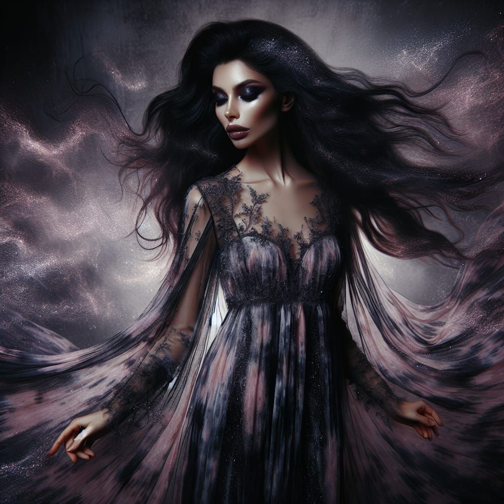 Ethereal Enchantress with Magic Aura