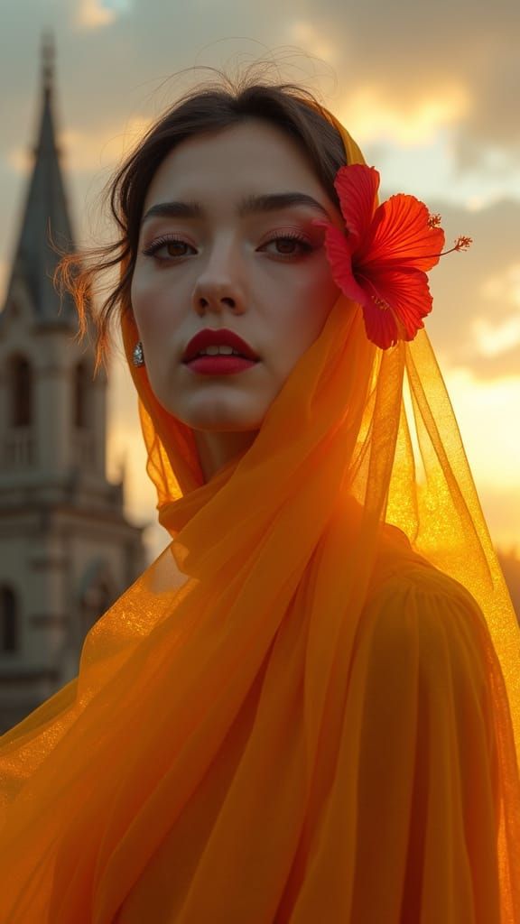 Ethereal Beauty in Golden Splendor