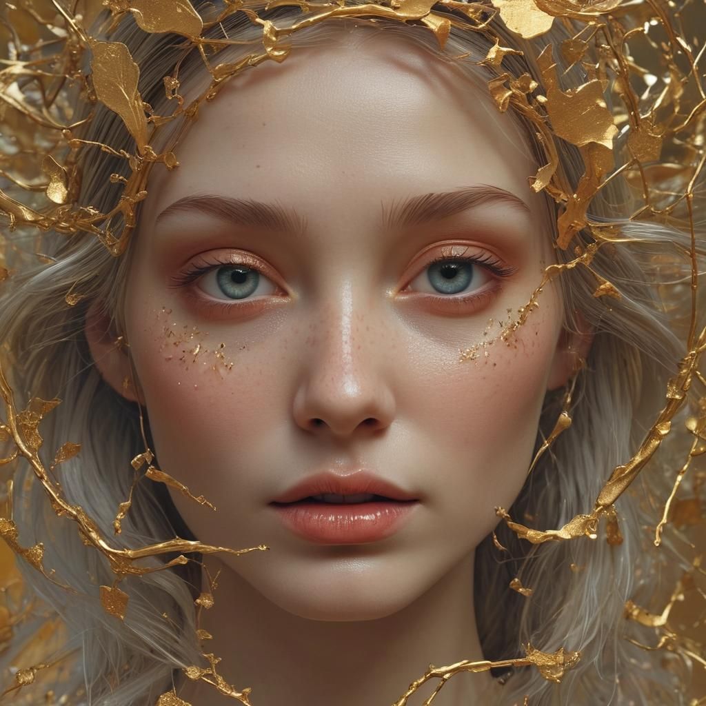 Radiant Light Through Cracks: A Surreal Glasswork