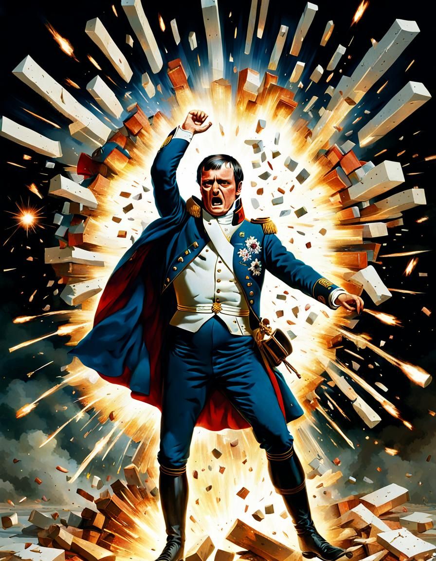 Napoleon Exploding into Pieces