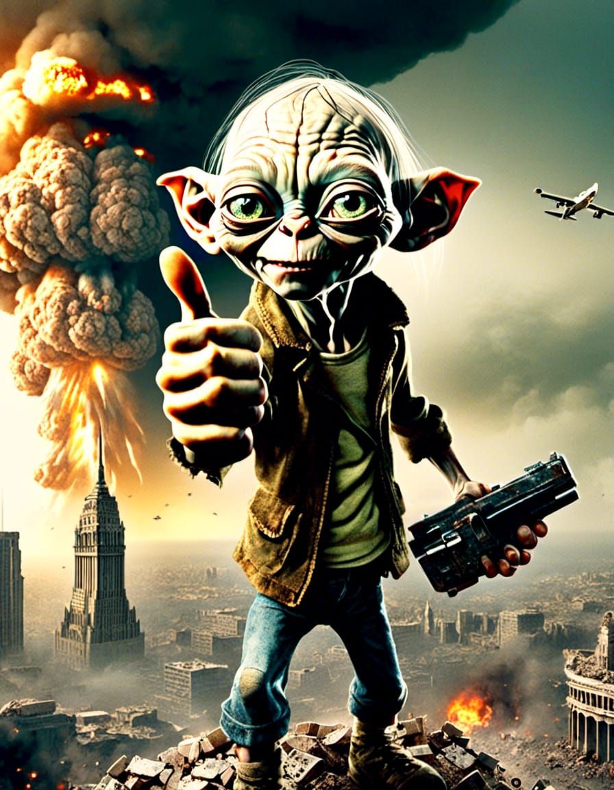 Post-Apocalyptic Soldier Approves Nuclear Ruin