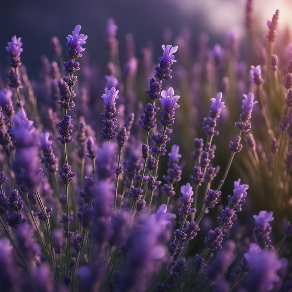 Macro Photograph of Lavender Flowers in Bloom