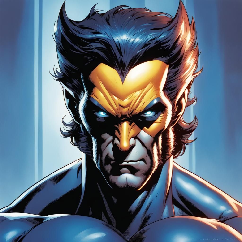 Nightcrawler Wolverine Fusion in Comic Book Style
