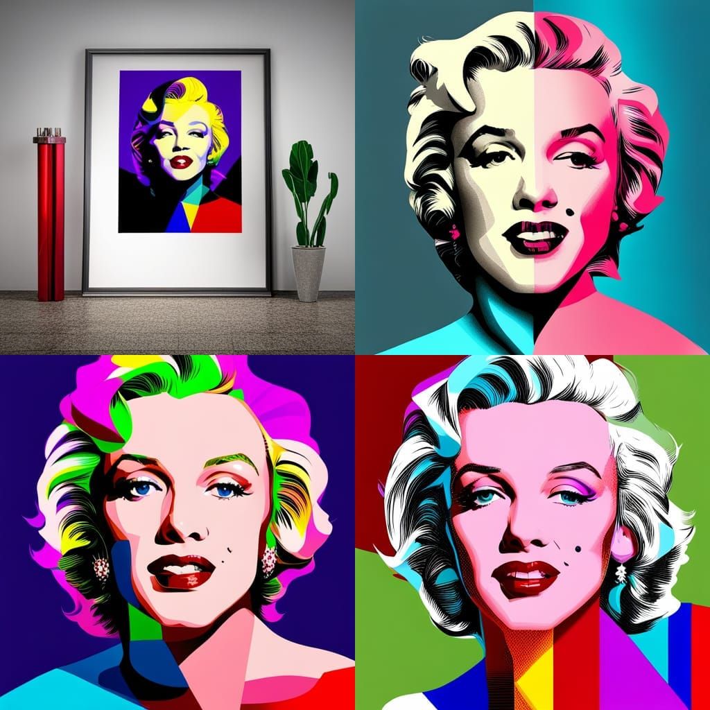 Pop Art Portrait of Marilyn Monroe