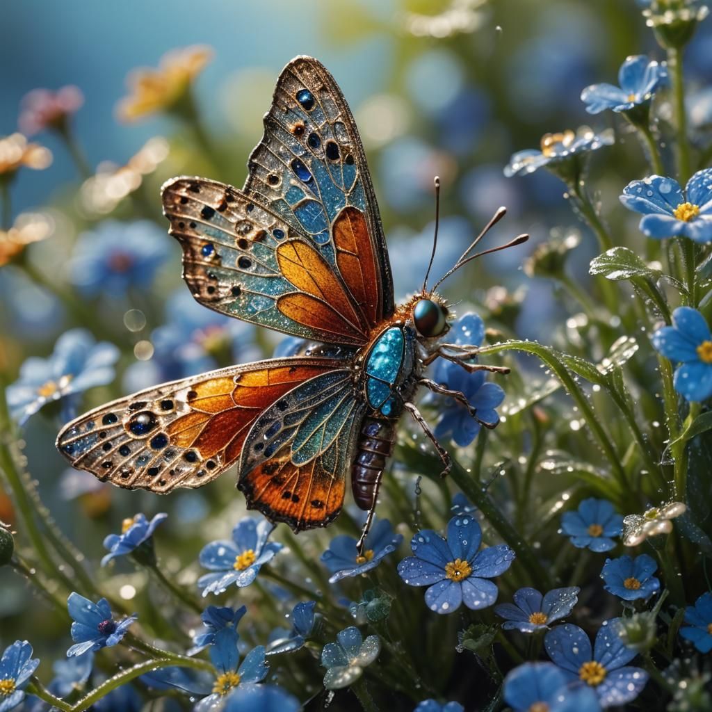 Leprechaun Rides Butterfly: Macro Photography Masterpiece