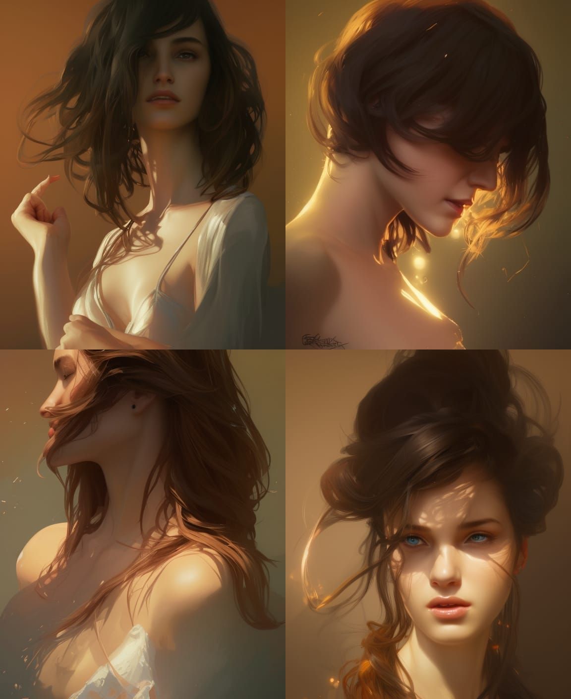 Detailed Portrait of Woman in Dynamic Lighting