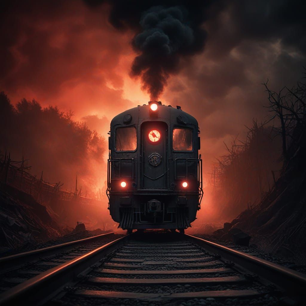 Gothic Death Train to Hell Under Blood Moon