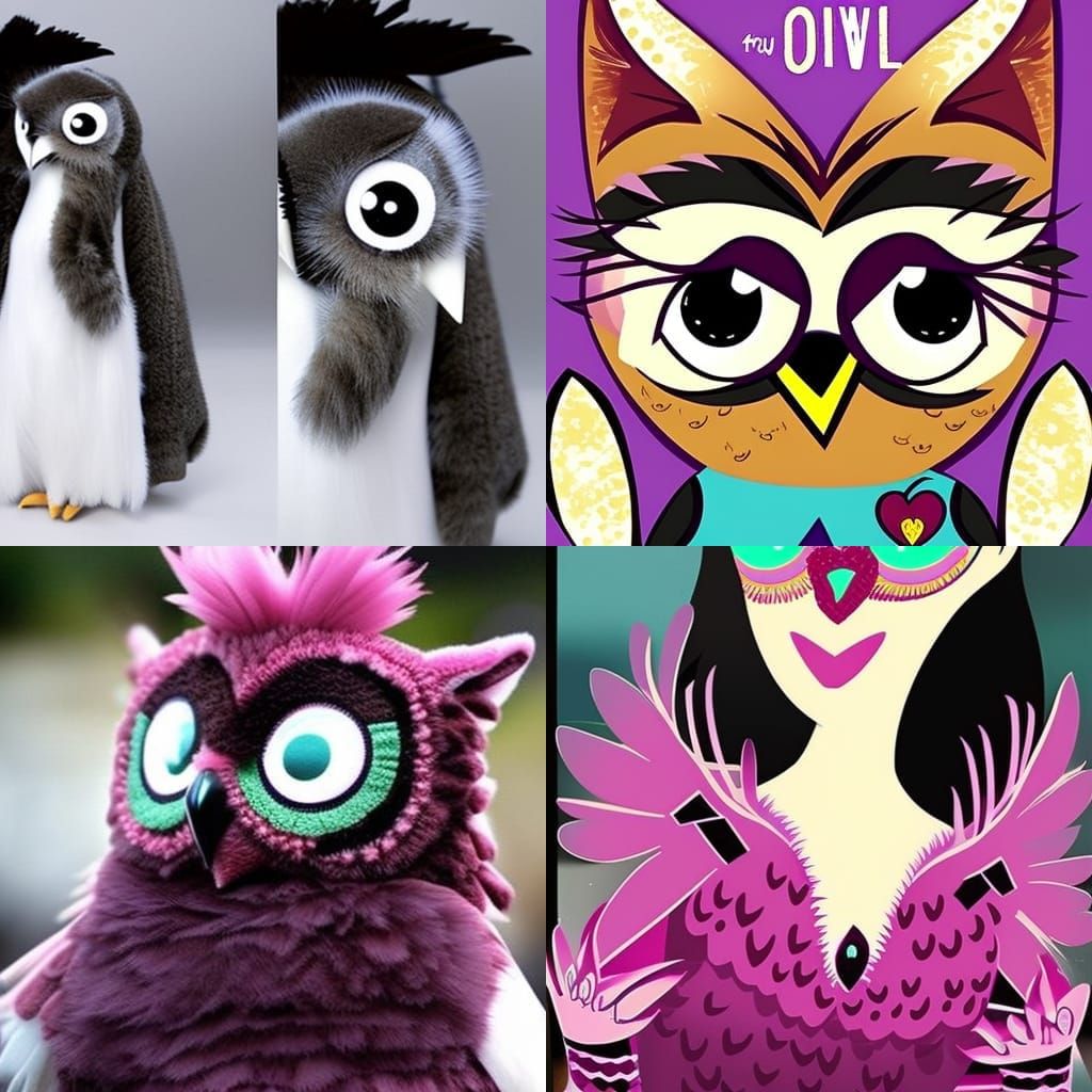 Furry Owl Girl Character Design