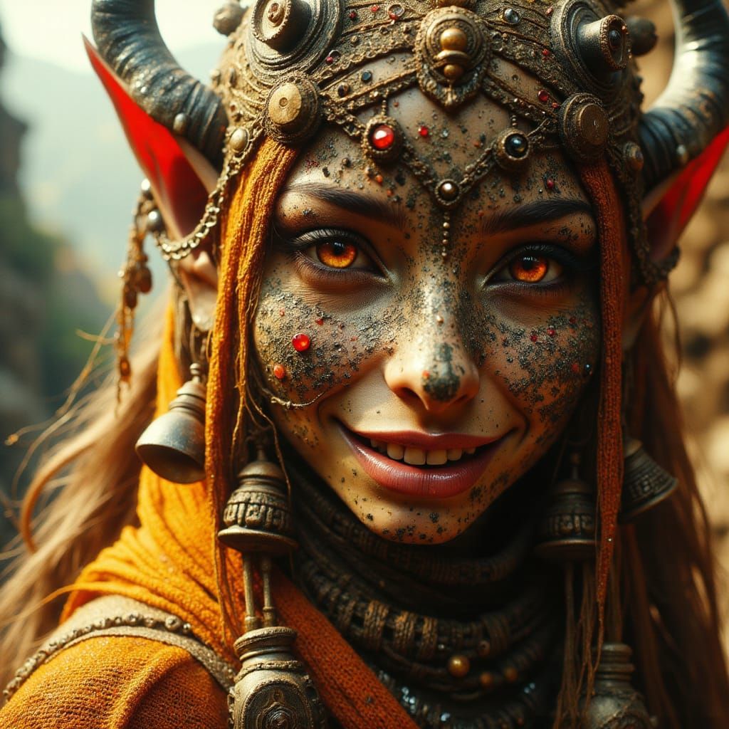 Ethereal Elven Warrior in Vibrant Colors