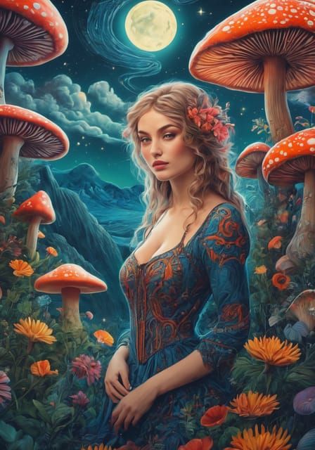 Enchanted Mushroom Forest: A Fairy Tale Scene