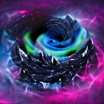 Neon Aurora Borealis Over Dark Nebula Vortex