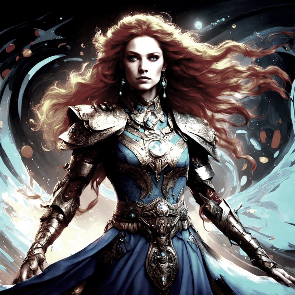 Hyperrealistic Portrait of Woman with Futuristic Jewelry