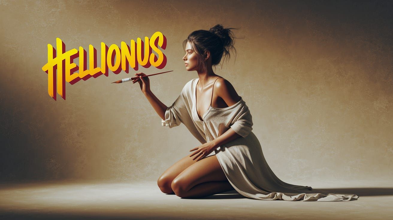 Lady Paints Hellionus Logo in Muted Earth Tones