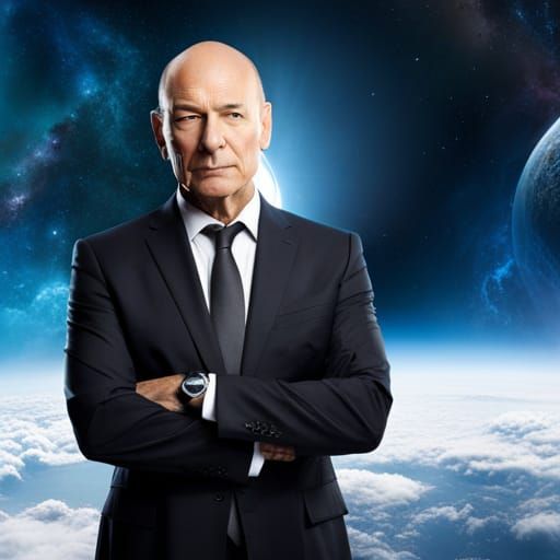 Sci-Fi Portrait in Space: Hyperdetailed Cinematic Scene