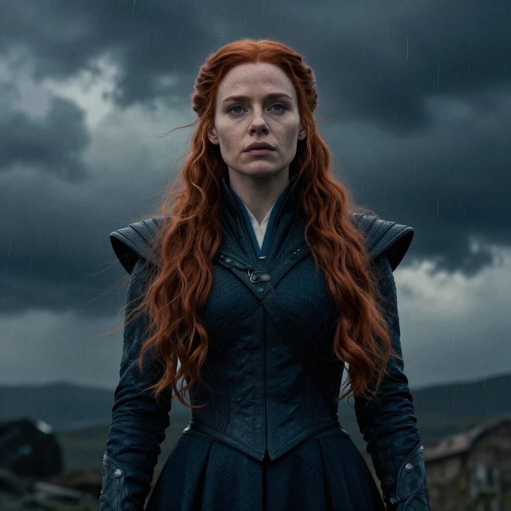 Catelyn Stark in Stormy Cinematic Film Still