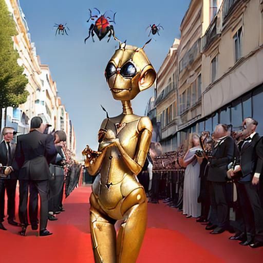 Bug Star Wins Award: Surrealist Oil Painting