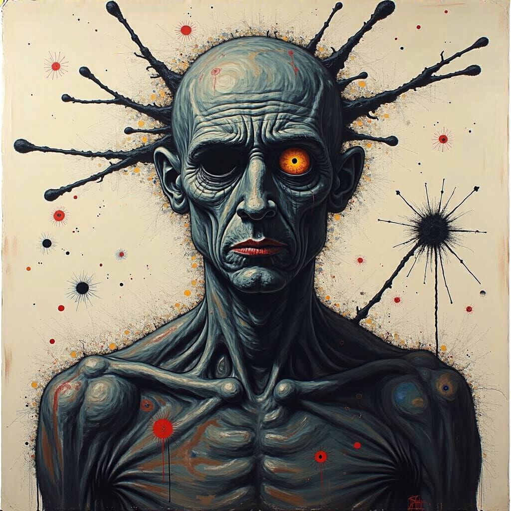 Abstract Expressionist Grimdark Landscape