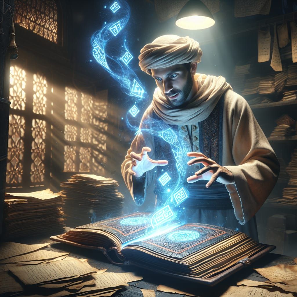 Ancient Book Illuminates Old Shop in Detailed Matte Painting