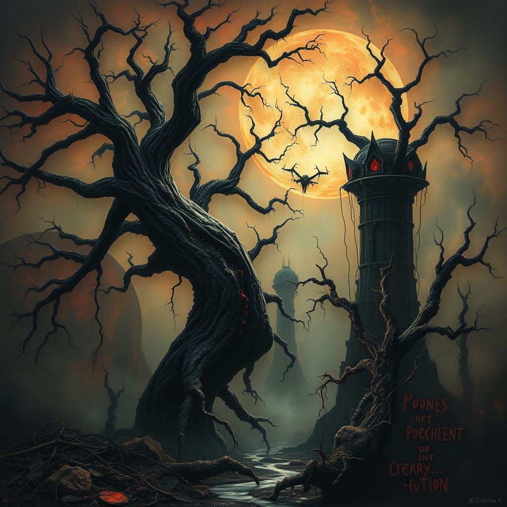 Surreal Gothic Dreamscapes in Bold Colors